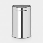 Touch Bin New Recycle 23 + 10 litri - Brilliant Steel