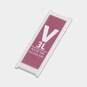 Etykietka plastikowa z oznaczeniem pojemności, kod V, 3 l - Pink