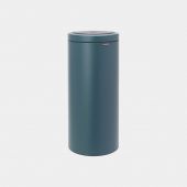 Touch Bin, 30 litre, Flat Lid, Plastic Inner Bucket - Mineral Reflective Blue