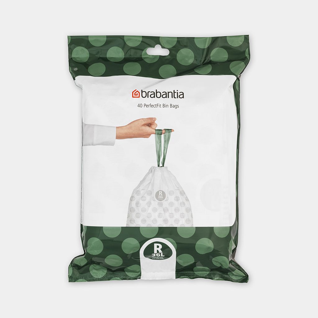 Sacs poubelle PerfectFit Pour Bo, Code R (36 litres), Distributeur 40 sacs