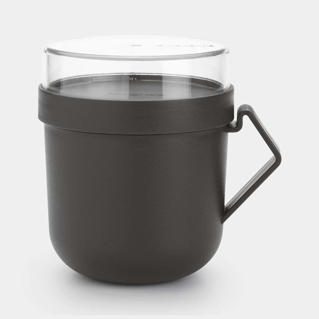 Taza para sopa Make & Take 0,6L, plástico - Dark Grey