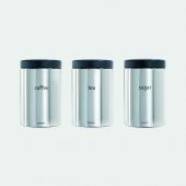 Canisters Set of 3, 1.4 litre - Brilliant Steel