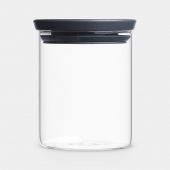 Stapelbarer Glasbehälter 0.6 Liter - Dark Grey