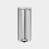 Pedal Bin newIcon, 30 litre, Soft Closing, Plastic Inner Bucket, Metal Pedal - Matt Steel Fingerprint Proof