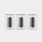 Boîtes à fenêtre Set de 3, 1,4 litre - White