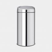Touch Bin Recycle 2 x 20 litres - Brilliant Steel