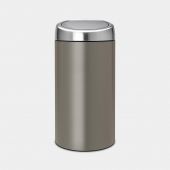 Touch Bin Recycle 2 x 20 litres - Platinum