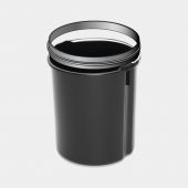 Cubo de plástico, asa y aro superior, 5 litros - Black