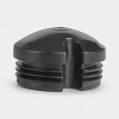 Tapa de cierre para tubo de tendedero, 50 mm - Black