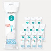 PerfectFit Bags Code F (20 litre), Slimline, 12 rolls of 20 bags
