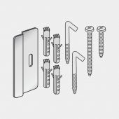 Kit de fijación para tendedero de cuerdas Metal - Matt Steel