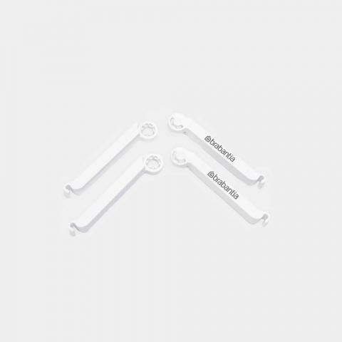 Hangon – Set kunststof onderrek scharnieren 15 wit - White
