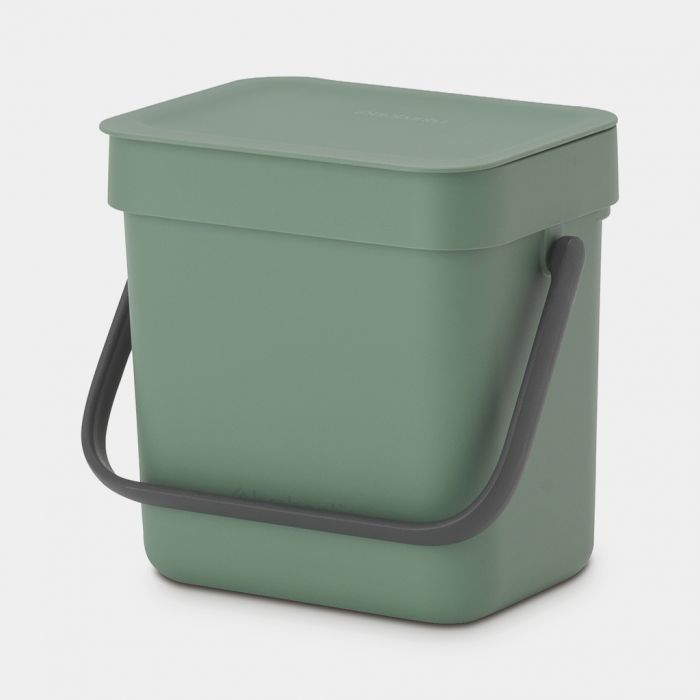 5 l All-Green Colore: Grigio Argento Pattumiera da Cucina per Compost 