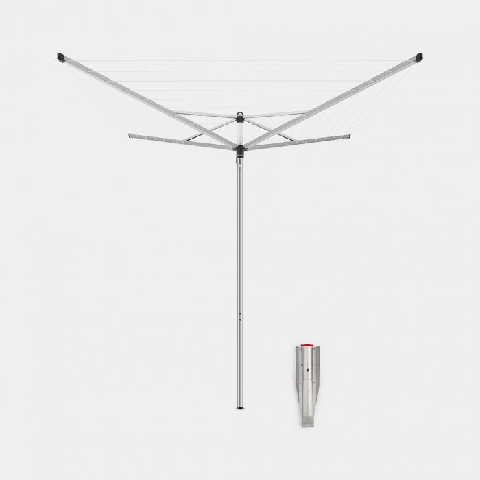 Brabantia Topspinner Rotary Clothes Dryer with 45 mm Metal Ground Spike 40 m 