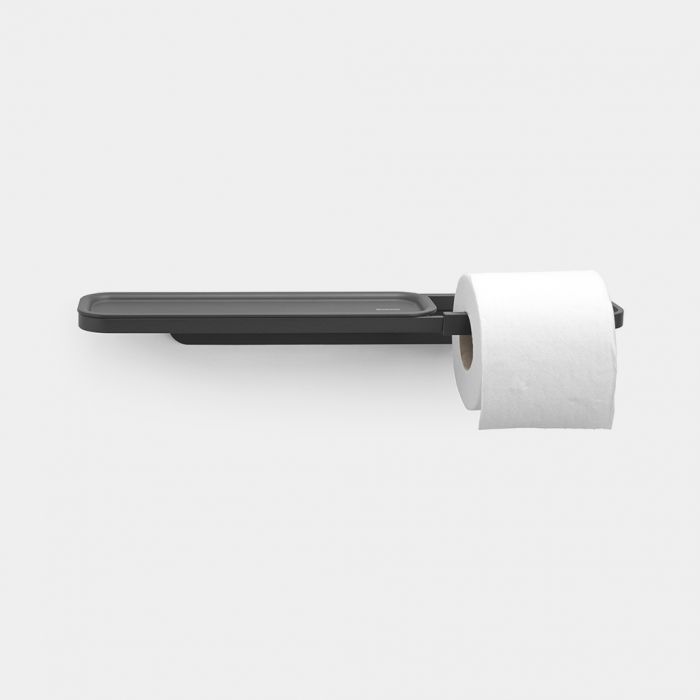 Booth Spuug uit beetje MindSet toiletrolhouder met plankje - Mineral Infinite Grey | Brabantia