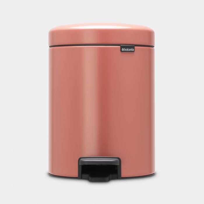 Bathroom Rubbish Bin with Inner Bucket & Pedal Red Finish 3 Litre 