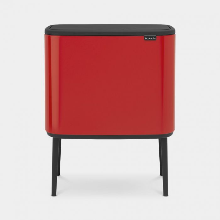 11 & 23 L Brabantia Bo Pedal Waste Recycling Bin 2 Inner Buckets Passion Red 