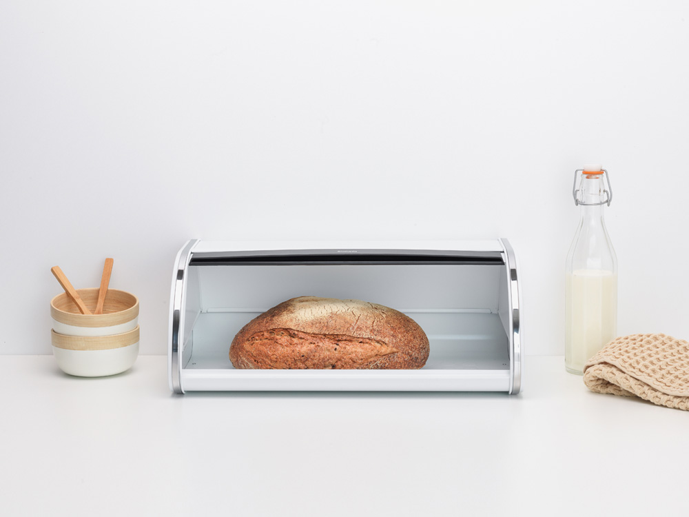 Roll Top Bread Bin White Brabantia