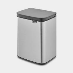 Brabantia Bo Afvalemmer, 4L - Matt Steel Fingerprint Proof